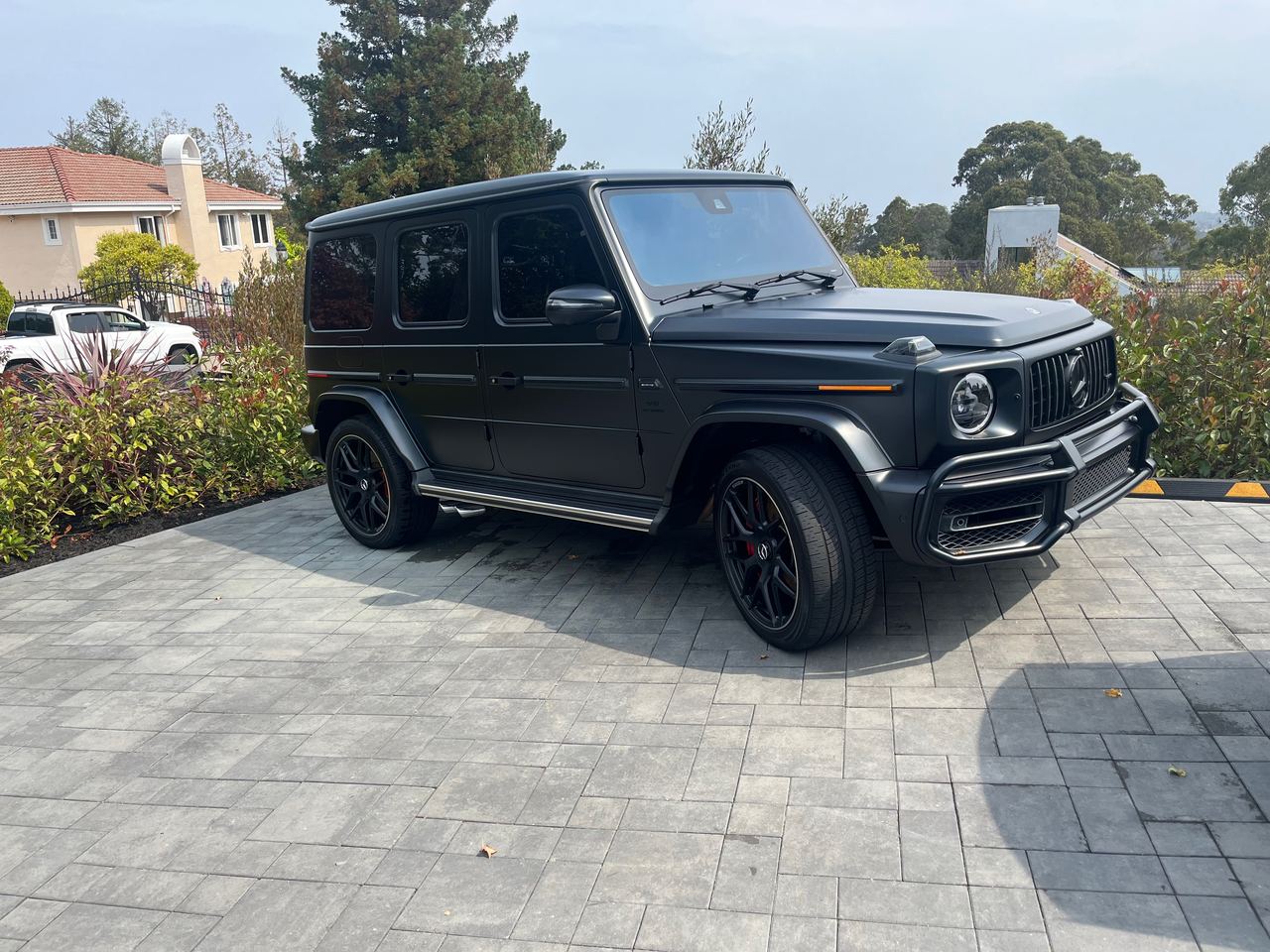 Matte black Mercedes-AMG G63 detailed