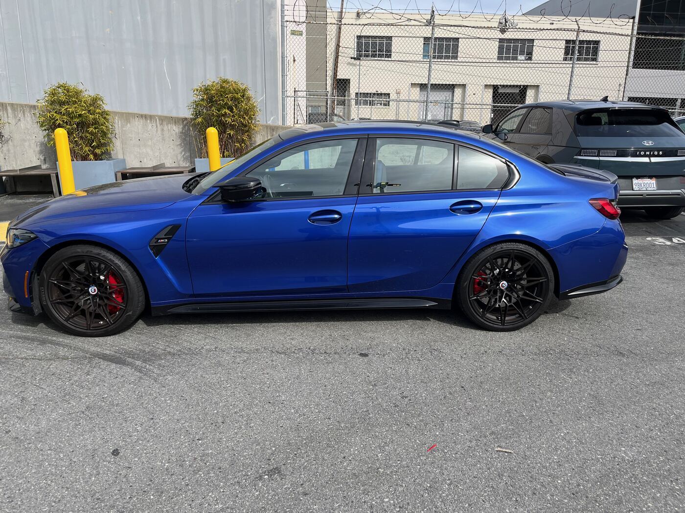 Blue BMW M3 after detailing
