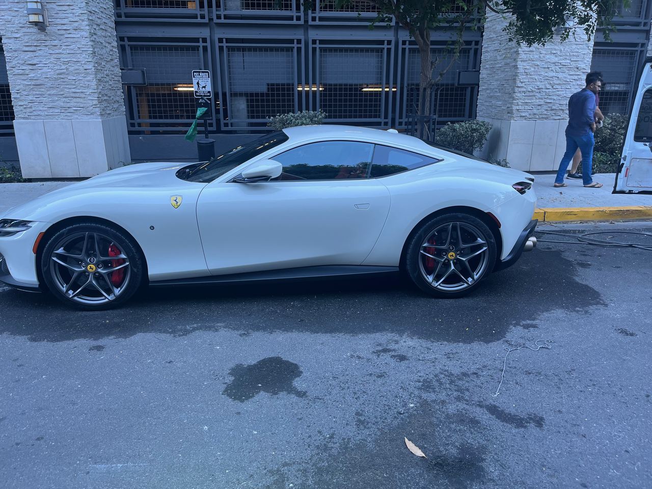 White Ferrari Roma detailed