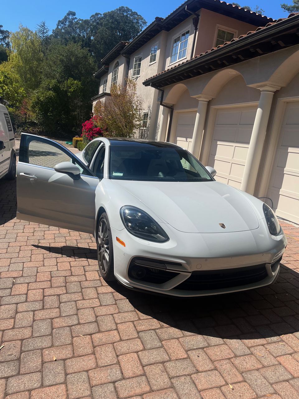 White Porsche Panamera detailed