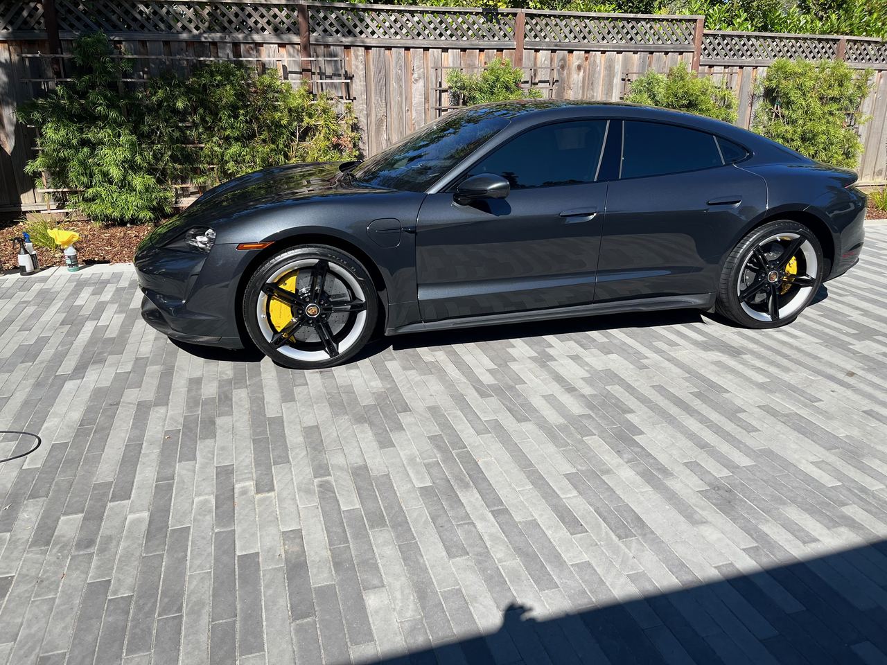 Grey Porsche Taycan detailed